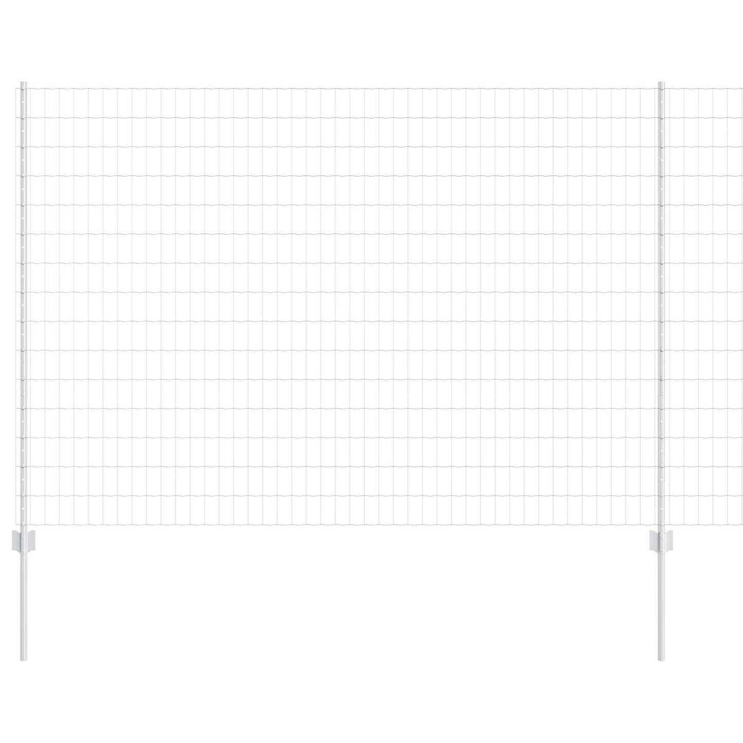 Eurohegn med stolpe 10 x 1,6 m Galvaniseret stål Sølv Mesh