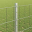 Eurohegn med stolpe 25 x 1,2 m Galvaniseret stål Sølv Mesh