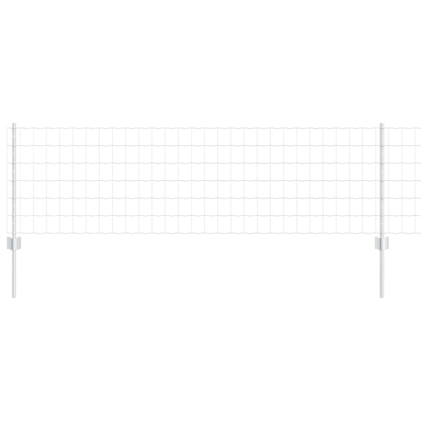 Eurohegn med stolpe 25 x 0,6 m Galvaniseret stål Sølv Mesh