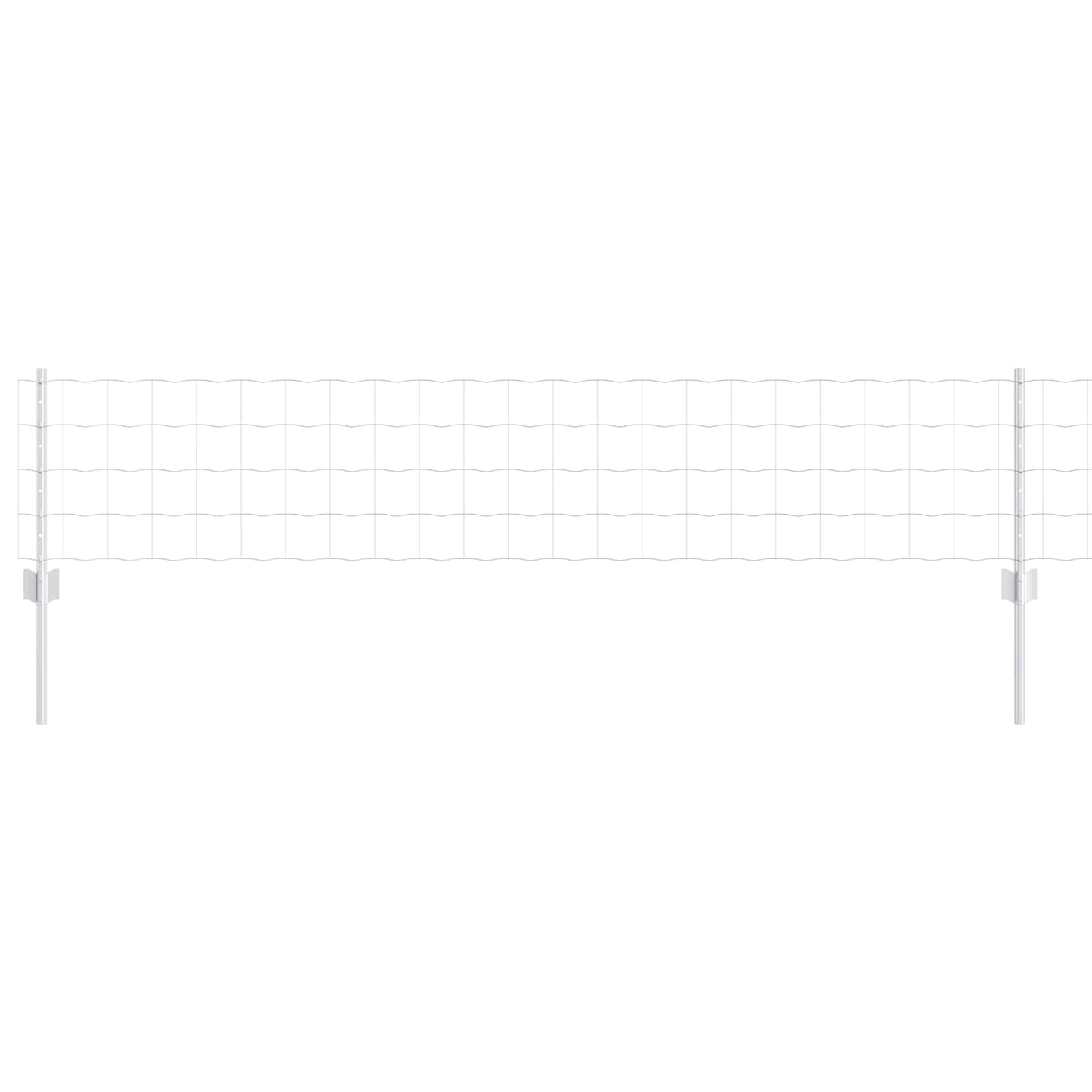 Eurohegn med stolpe 25 x 0,4 m Galvaniseret stål Sølv Mesh