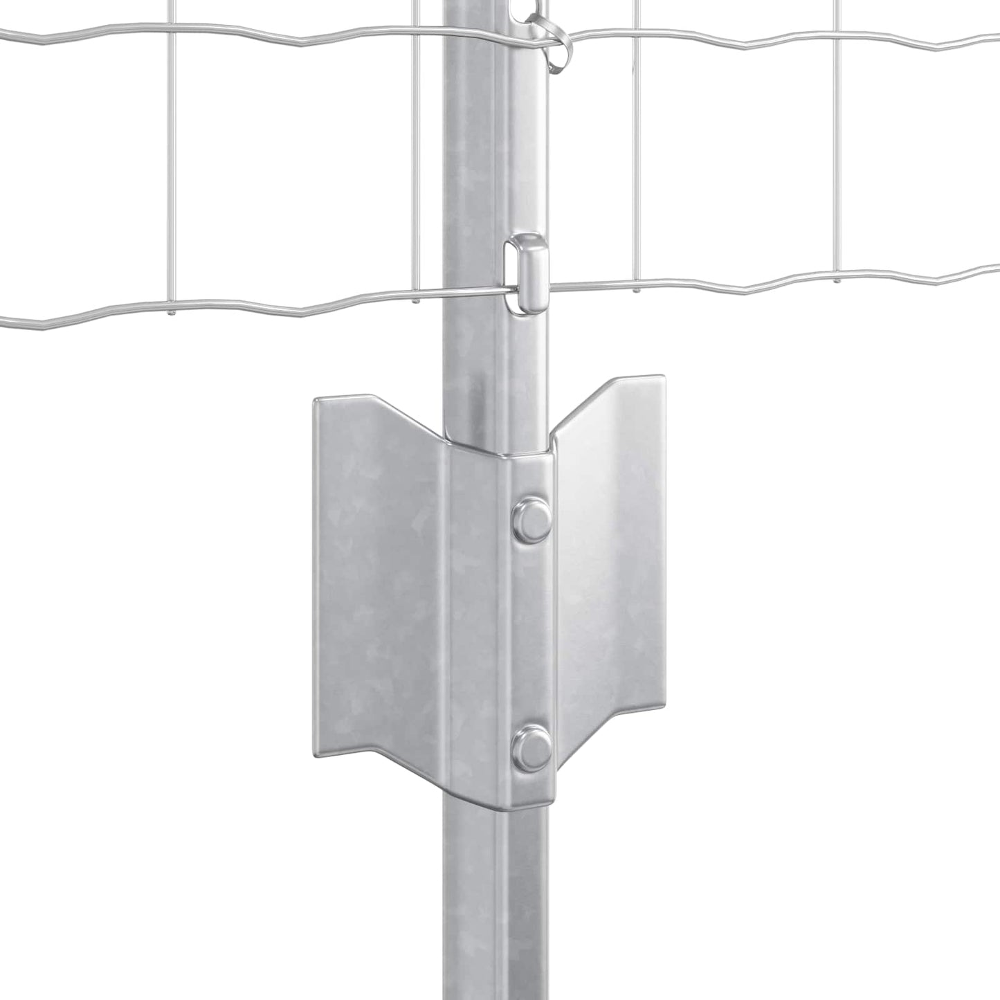 Eurohegn med stolpe 25 x 0,6 m Galvaniseret stål Sølv Mesh
