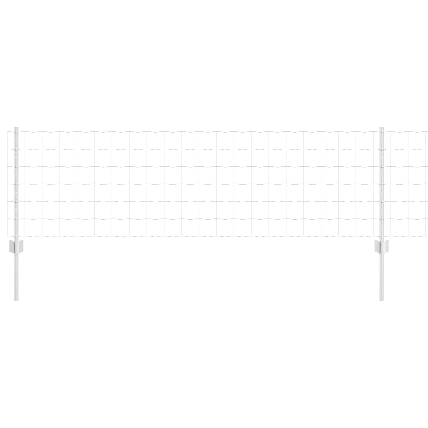 Eurohegn med stolpe 25 x 0,6 m Galvaniseret stål Sølv Mesh