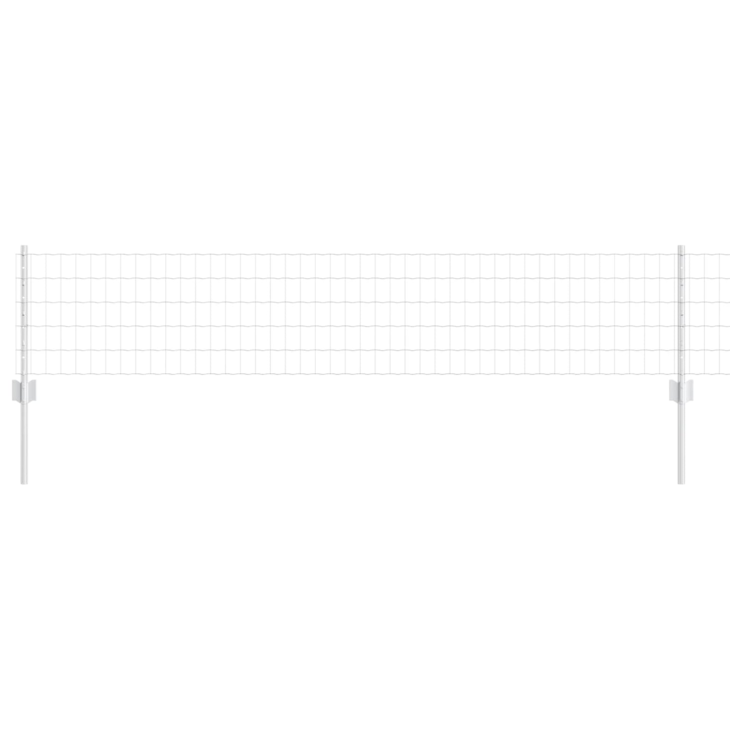Eurohegn med stolpe 50 x 0,4 m Galvaniseret stål Sølv Mesh