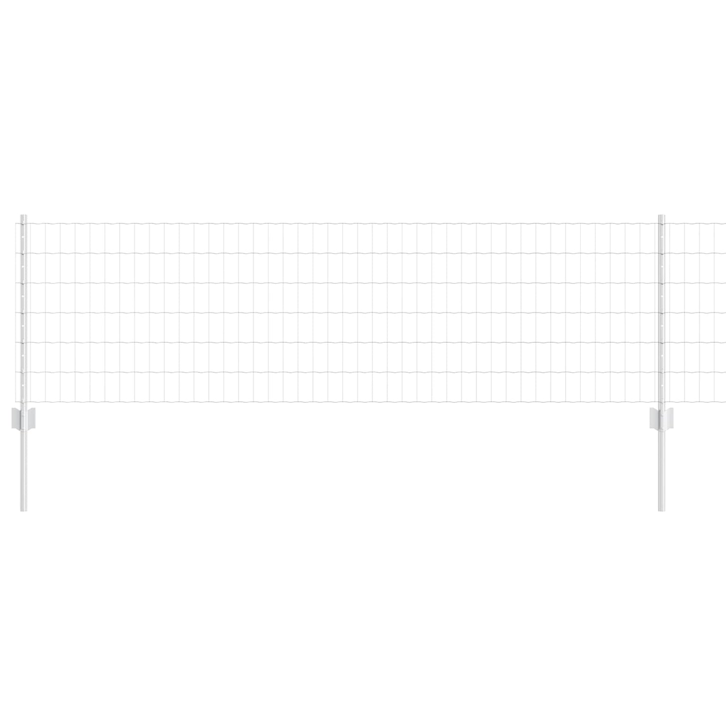 Eurohegn med stolpe 50 x 0,6 m Galvaniseret stål Sølv Mesh