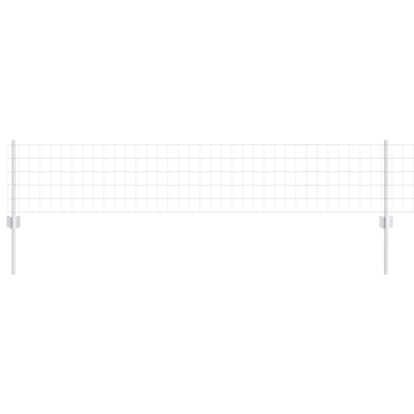 Eurohegn med stolpe 10 x 0,4 m Galvaniseret stål Sølv Mesh