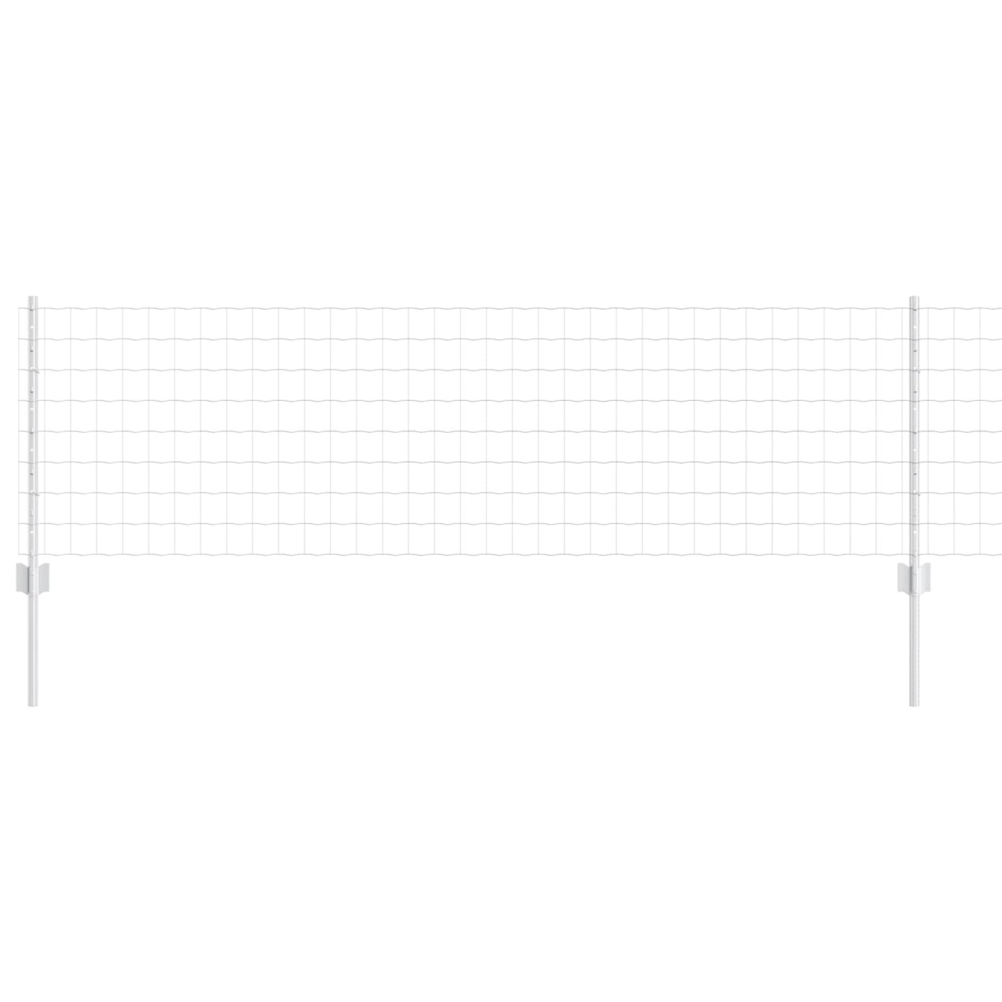 Eurohegn med stolpe 10 x 0,6 m Galvaniseret stål Sølv Mesh