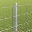 Eurohegn med stolpe 25 x 1,2 m Galvaniseret stål Sølv Mesh