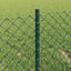 Kæde-link hegn med stolpe 10 x 0,4 m PVC-belagt stål Grøn Mesh