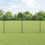 Kæde-link hegn med stolpe 10 x 1 m PVC-belagt stål Grøn Mesh