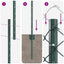 Kæde-link hegn med stolpe 10 x 1,6 m PVC-belagt stål Grøn Mesh