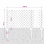 Kæde-link hegn med stolpe 25 x 0,6 m PVC-belagt stål Grå Mesh