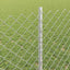 Kæde-link hegn med stolpe 10 x 0,8 m Galvaniseret stål Sølv