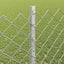 Kæde-link hegn med stolpe 10 x 1,2 m Galvaniseret stål Sølv