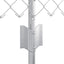 Kæde-link hegn med stolpe 25 x 0,6 m Galvaniseret stål Sølv