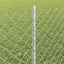 Kæde-link hegn med stolpe 25 x 0,6 m Galvaniseret stål Sølv