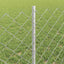 Kæde-link hegn med stolpe 25 x 0,6 m Galvaniseret stål Sølv