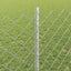 Kæde-link hegn med stolpe 25 x 0,8 m Galvaniseret stål Sølv