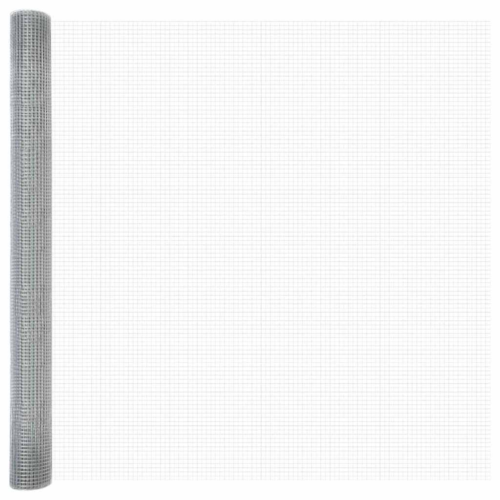 Svejsede trådhegn med stolper 10 x 1,6 m Galvaniseret stål Sølv