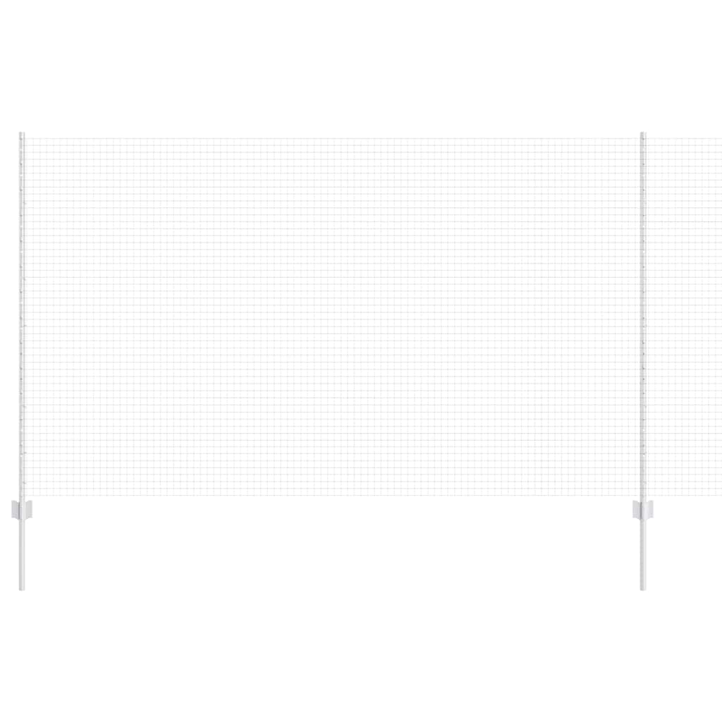 Svejsede trådhegn med stolper 50 x 1,4 m Galvaniseret stål Sølv