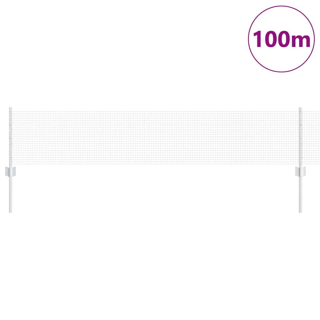 Svejsede trådhegn med stolper 100 x 0,4 m Galvaniseret stål