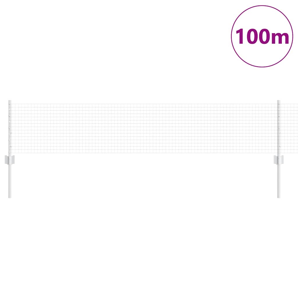 Svejsede trådhegn med stolper 100 x 0,4 m Galvaniseret stål