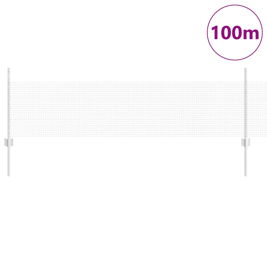 Svejsede trådhegn med stolper 100 x 0,5 m Galvaniseret stål