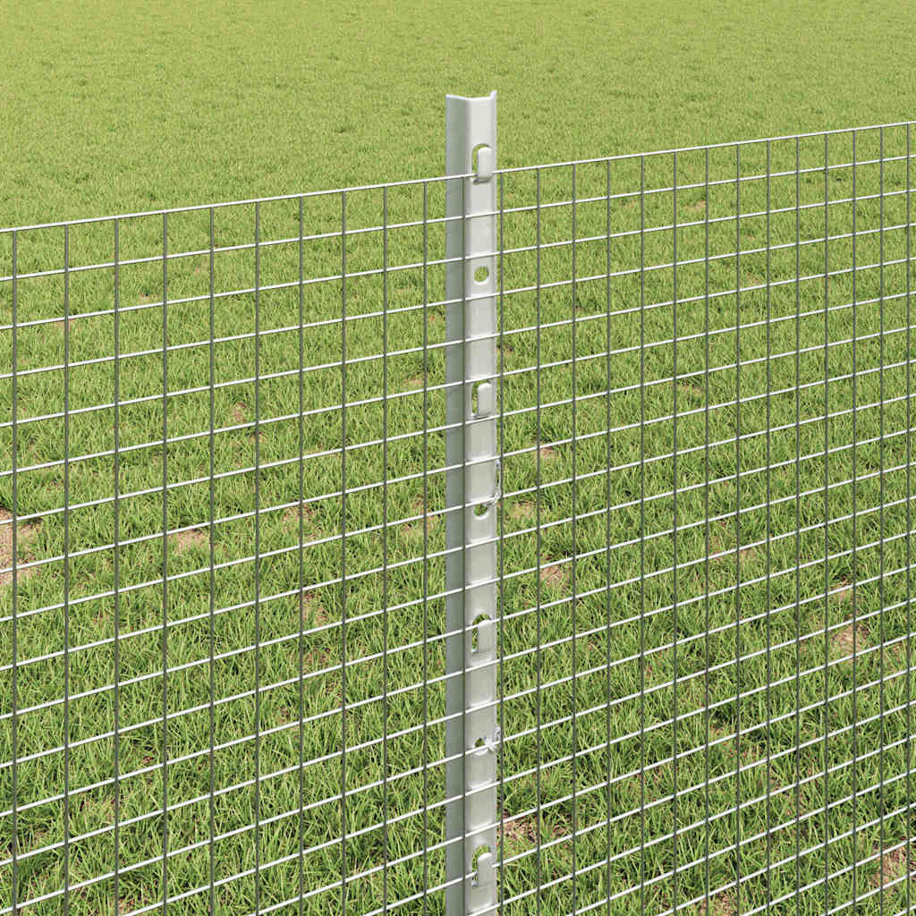 Svejsede trådhegn med stolper 100 x 0,8 m Galvaniseret stål