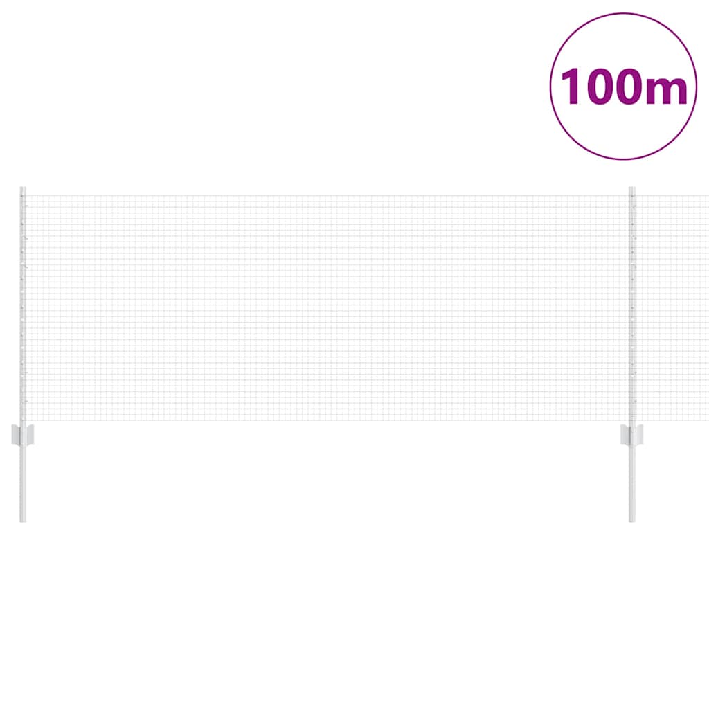 Svejsede trådhegn med stolper 100 x 0,8 m Galvaniseret stål