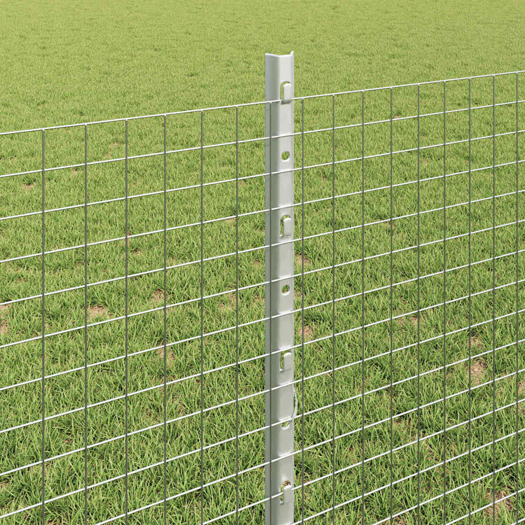 Svejsede trådhegn med stolper 100 x 0,8 m Galvaniseret stål