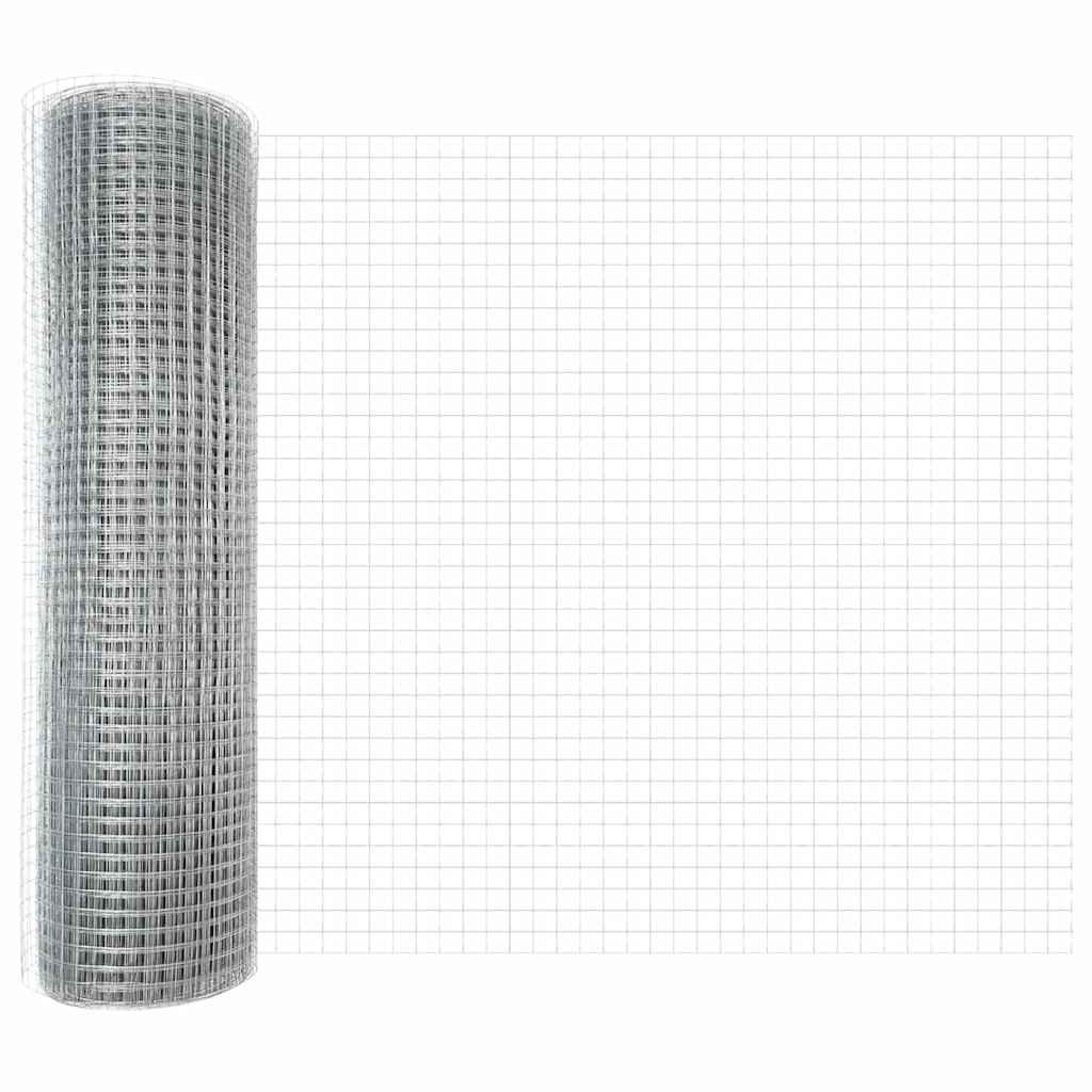Svejsede trådhegn med stolper 100 x 0,8 m Galvaniseret stål