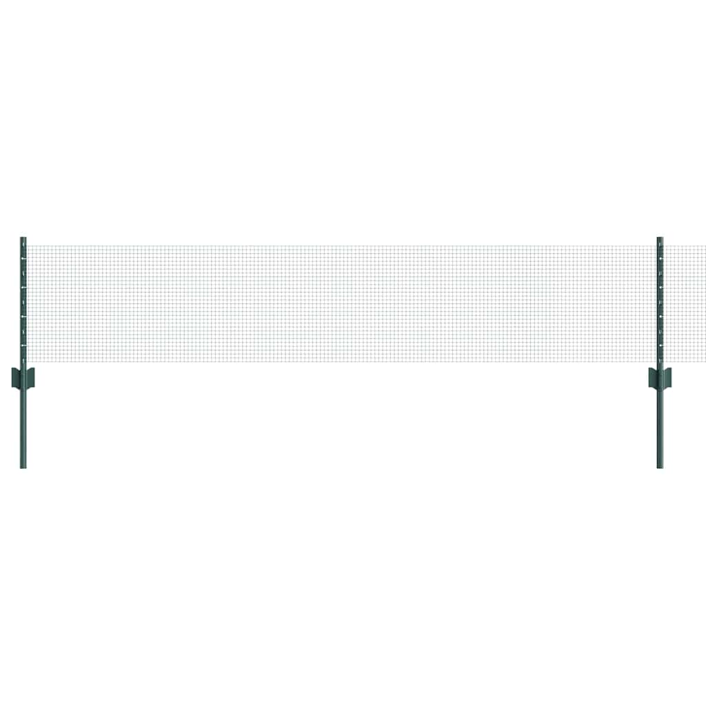 Svejsede trådhegn med stolper 10 x 0,4 m PVC-belagt stål Grøn
