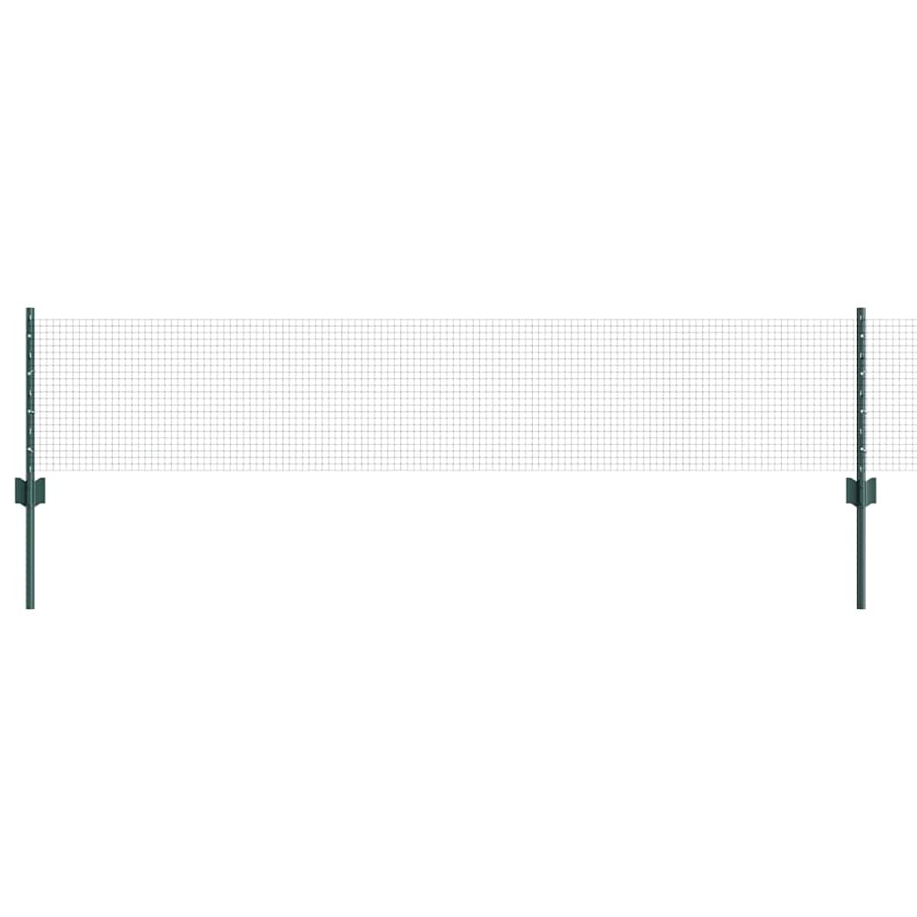 Svejsede trådhegn med stolper 10 x 0,4 m PVC-belagt stål Grøn