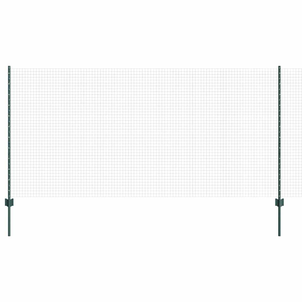 Svejsede trådhegn med stolper 10 x 1,2 m PVC-belagt stål Grøn
