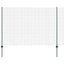 Svejsede trådhegn med stolper 10 x 1,6 m PVC-belagt stål Grøn