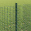 Svejsede trådhegn med stolper 25 x 0,6 m PVC-belagt stål Grøn