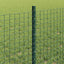 Svejsede trådhegn med stolper 25 x 0,6 m PVC-belagt stål Grøn