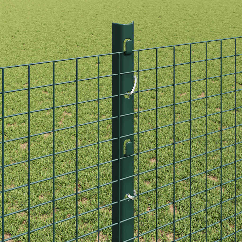 Svejsede trådhegn med stolper 25 x 1,2 m PVC-belagt stål Grøn