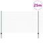 Svejsede trådhegn med stolper 25 x 1,4 m PVC-belagt stål Grøn