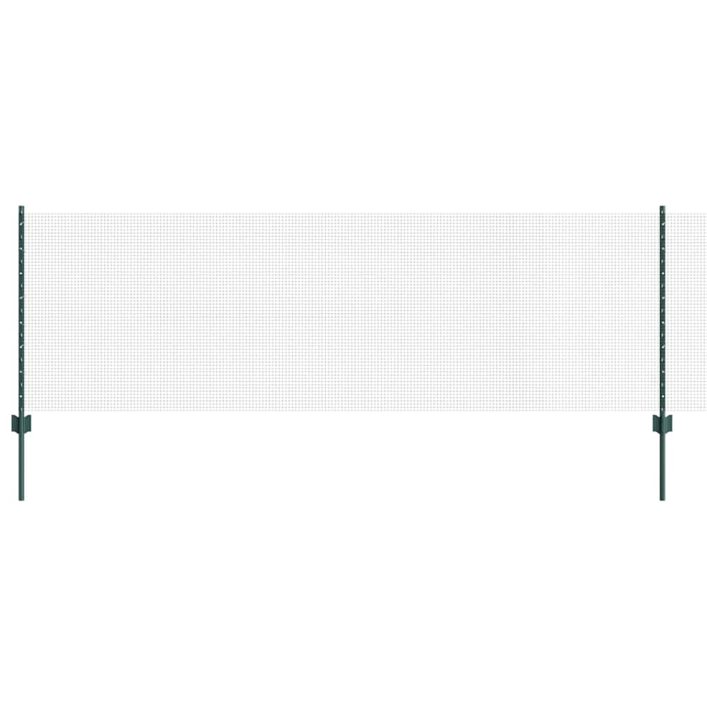 Svejsede trådhegn med stolper 50 x 0,8 m PVC-belagt stål Grøn