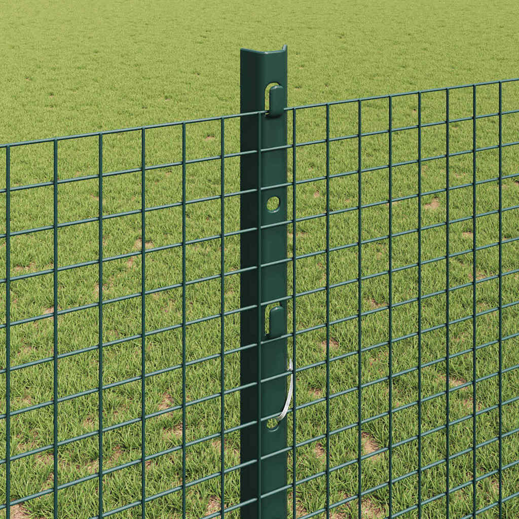 Svejsede trådhegn med stolper 50 x 1,2 m PVC-belagt stål Grøn