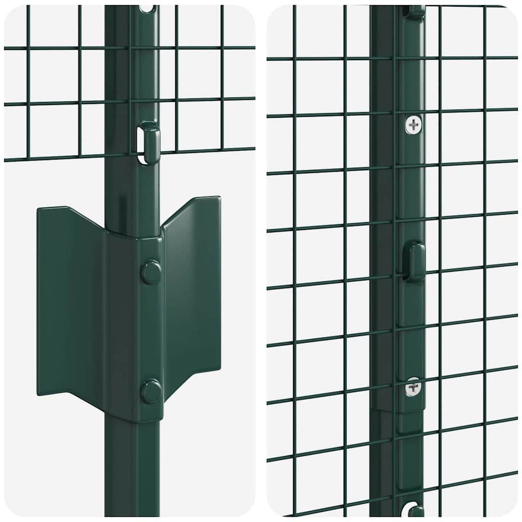 Svejsede trådhegn med stolper 50 x 1,2 m PVC-belagt stål Grøn