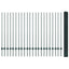 Svejsede trådhegn med stolper 50 x 1,4 m PVC-belagt stål Grøn