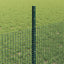 Svejsede trådhegn med stolper 100 x 0,5 m PVC-belagt stål Grøn