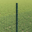 Svejsede trådhegn med stolper 100 x 0,5 m PVC-belagt stål Grøn