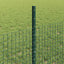 Svejsede trådhegn med stolper 100 x 0,5 m PVC-belagt stål Grøn