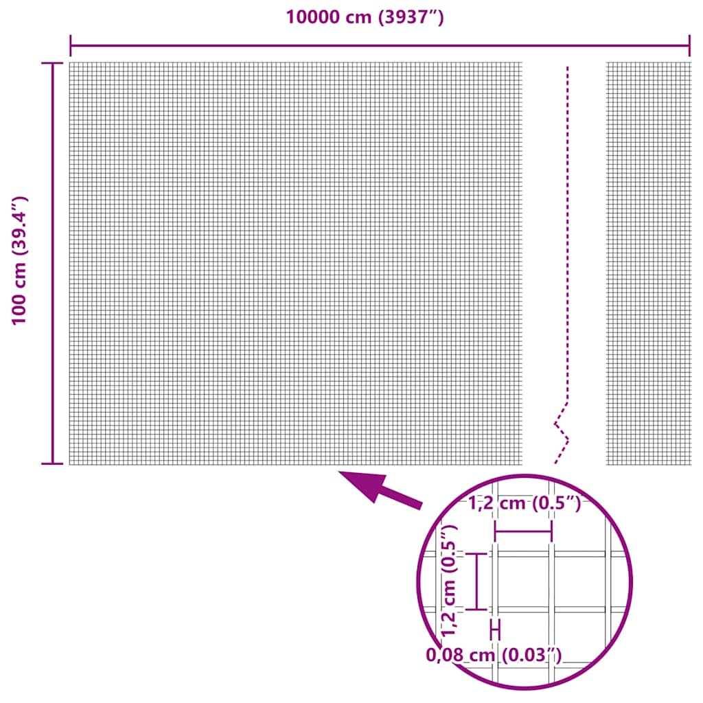 Svejsede trådhegn med stolper 100 x 1 m PVC-belagt stål Grøn