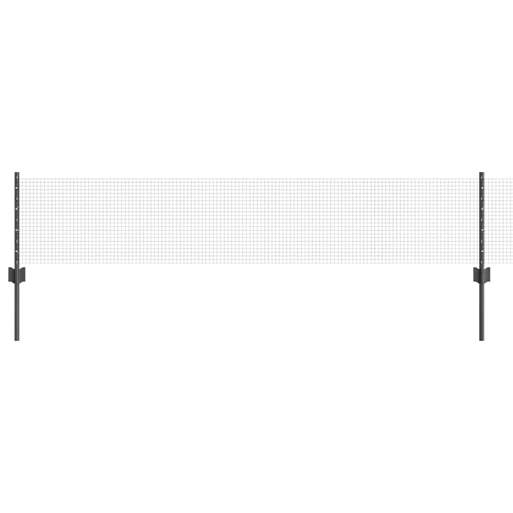 Svejsede trådhegn med stolper 10 x 0,4 m PVC-belagt stål Grå