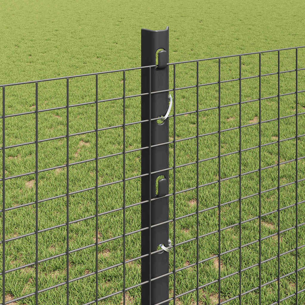 Svejsede trådhegn med stolper 10 x 1,2 m PVC-belagt stål Grå