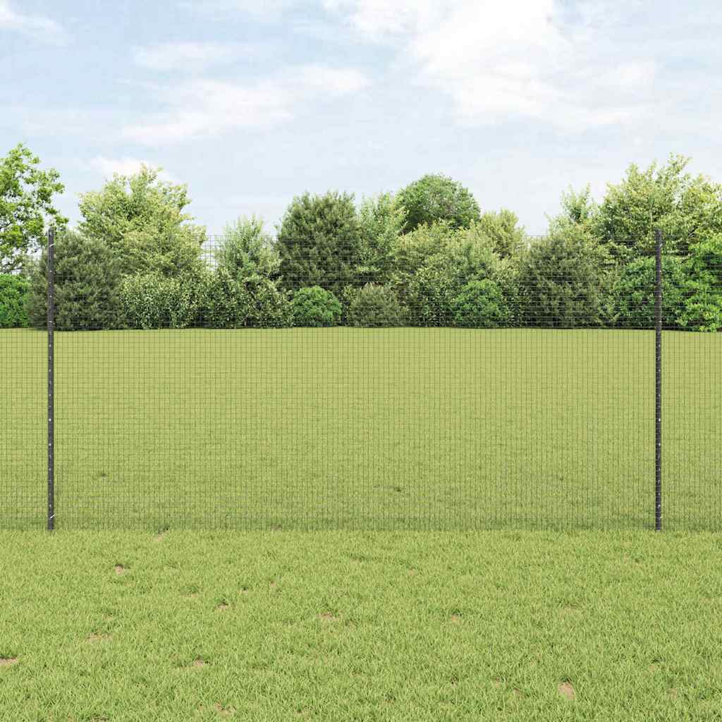 Svejsede trådhegn med stolper 10 x 1,2 m PVC-belagt stål Grå