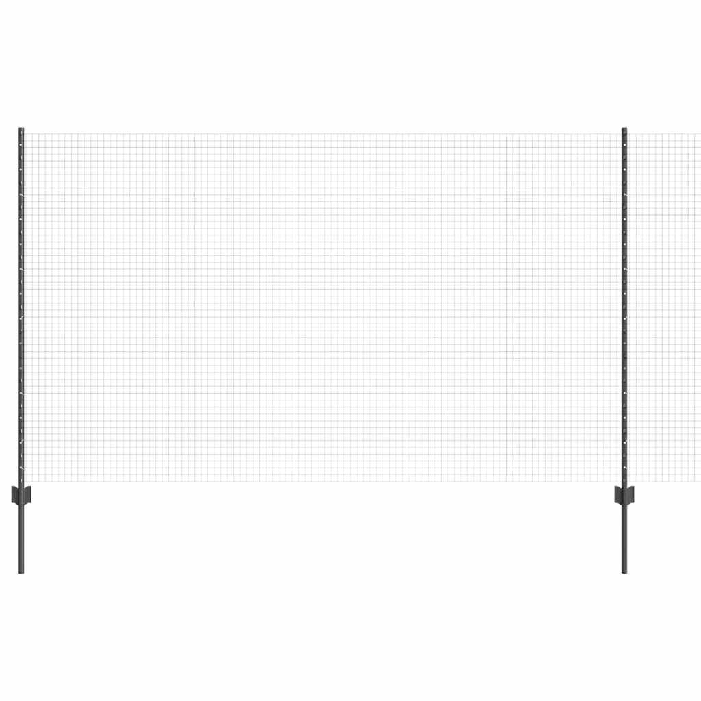 Svejsede trådhegn med stolper 10 x 1,4 m PVC-belagt stål Grå